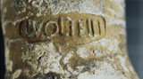 Estampille ou timbre sur le col d’une amphore de l’épave Sud Caveaux 1, Cl. F. Leroy / Drassm