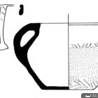 Vase modelé à décor peigné des ateliers des Alpilles, dessin (éch. 1 : 2) (Dessin M. Rival-CCJ-CNRS © CCJ-CNRS)