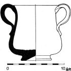 Céramique à vernis noir campanienne B de forme Lamboglia  10 (dessin P. Pironin, d'après Benoit 1961, p. 95)
