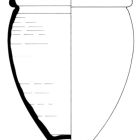 Petite urne à panse ovoïde, dessin (éch. 1 : 2) (Dessin M. Rival-CCJ-CNRS © CCJ-CNRS)