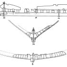 Coupe longitudinale et les deux coupes transversales extrêmes de la coque, dessin (D’après LIOU 1975, fig. 10 © DRASSM)