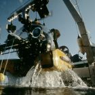 Emersion du  sous-marin Remora 2000. (Cliché X. Desmier, © X. Desmier/COMEX) 