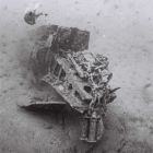 Vue de l'arrière du sous-marin abimé par la charge explosive qui a servi à le couler, (Cliché P. Strazerra, © P. Strazzera)