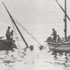 Les mâts du Liban à Maïre (Collections Musée d'histoire de Marseille, dessin d'après photo © Ville de Marseille)