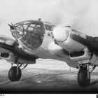 Vue de l'avant d'un Heinkel 111 au sol en Union Soviétique en 1943 (Cliché Liedke, source Bundesarchiv, Bild 101I-331-3026-01A © Liedke)