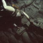 Vue sous-marine d'un plongeur sur le champ d'amphore (1954-1957) (© Archives Drassm)