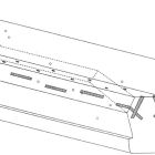 Coupe et perspective de la quille montrant l'assemblage des bordés avec tenons, chevilles et clous (d'après Benoit 1961, p. 133)