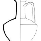 Lagynos (bouteille) en céramique commune, dessin (éch. 1 : 3) (Dessin M. Rival-CCJ-CNRS © CCJ-CNRS)