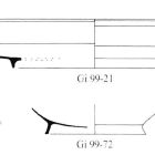 Deux coupelles en verre (dessins D. Foy, d'après Marlier, Sciallano 2008, p. 133, fig. 26)