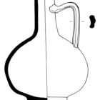 Lagynos (bouteille) en céramique commune, dessin (éch. 1 : 2) (Dessin M. Rival-CCJ-CNRS © CCJ-CNRS)