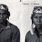 Portraits officiels des aviateurs, Earl Sherard, Samuel Jefferson, Charles B. Johnson et Captain Robert B. Tresville, montage D. Taddei (© National Archives and Records Administration)