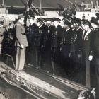 Visite du général De Gaulle, quai ouest du bassin Victoria à Dundee (© AGASM)