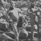 Le Dr Piroux en compagnie de Serge de Sazo, directeur du magazine L'Aventure sous-marine (d'après L'Aventure sous-marine, n° 3, oct-déc 1954, p. 15)