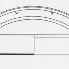 Plat en bronze avec bord à marli (dessin C. Lagrand, d'après Tailliez 1961, fig. 10, p. 188   © C. Lagrand)