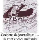 Dessin satirique (dessin de Lribe dans la revue "Le Canard Sauvage" © Lribe)