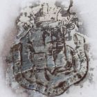 Blason de la Cie Fraissinet sur un plat en argent découvert en 1977 (Cliché S. Ximénés, d'après Joncheray 2005, p. 278 © S. Ximénés)