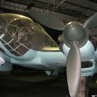 Vue de l'avant d'un Heinkell 111 H20, restauré et exposé au Royal Air Force Museum (© Domaine Public)