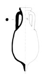 Amphore Lamboglia 2, épave Fourmigue C, dessin M. Rival / CNRS-CCJ